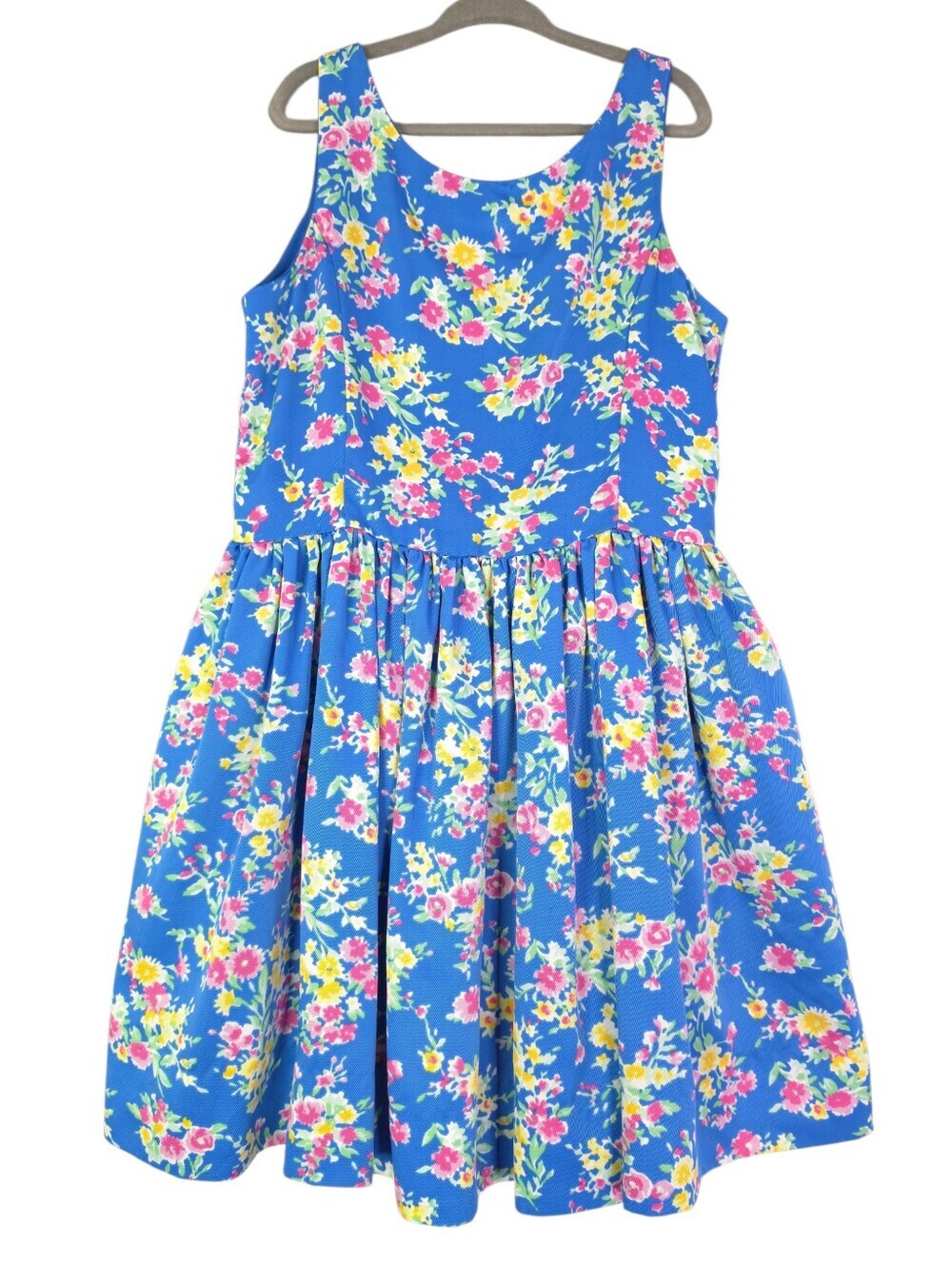 Polo Ralph Lauren‎ Blue Floral Sleeveless Dress Special Occasion